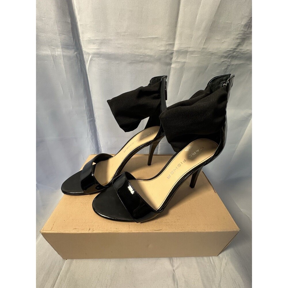 Marc Fisher Smores Black Patent Leather Sexy Stiletto Heels Size 7.5M